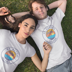 Camiseta Rua. George Island, Flórida Estilo Clássico Desv