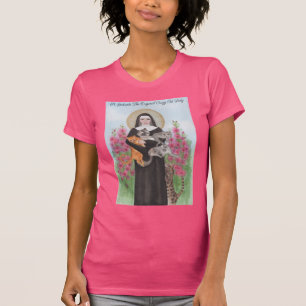 Camiseta Rua. Gertrude Cat Lady Watercolor Folart Rosa