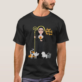 Camiseta Rua Gertrude Patron Santo de Gats Amantes do Excel