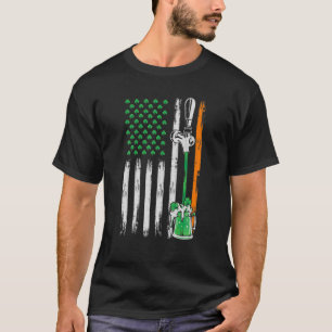 Camiseta Rua irlandesa americana Flag Beer Lover Shamrock P