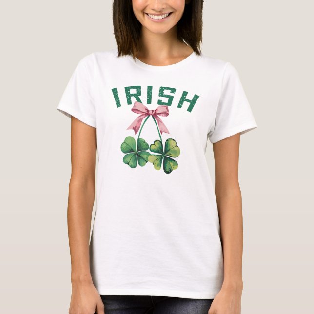 Camiseta Rua irlandesa Coquette. Dia de Patrick (Frente)