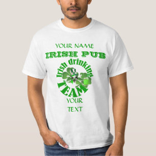 Camiseta Rua irlandesa da equipe de bebendo Patrick