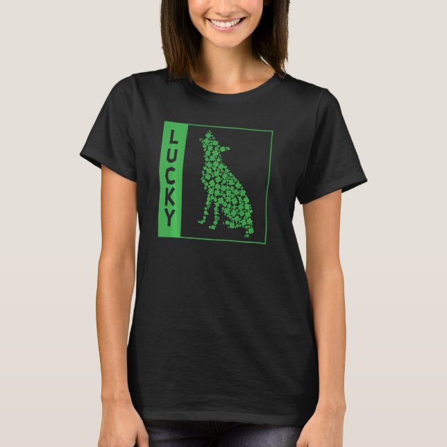 Camiseta Rua Irlandesa De Cachorro Patrick S Day Green Sham (Frente)