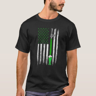Camiseta Rua irlandesa de cerveja de bandeira irlandesa em