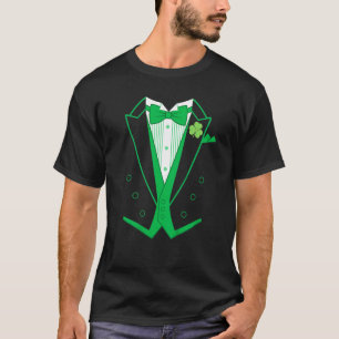 Camiseta Rua Irlandesa de Leprechaun Costume Suit Tuxedo Pa