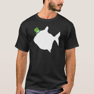 Camiseta Rua Irlandesa de Peixe de Silver Dólar Dia de Patr