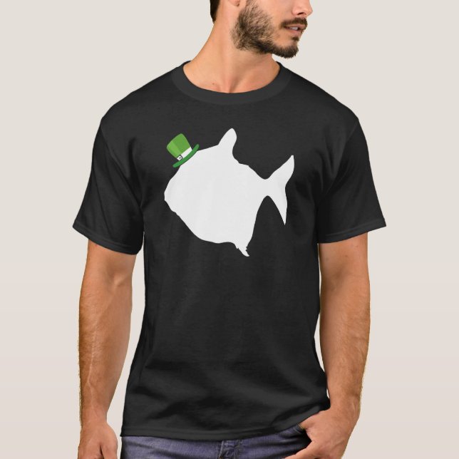 Camiseta Rua Irlandesa de Peixe de Silver Dólar Dia de Patr (Frente)