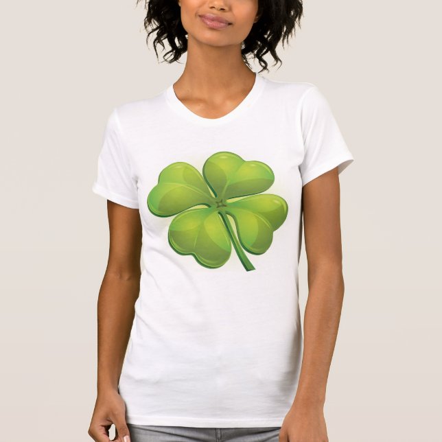 Camiseta Rua irlandesa, personalização do Shamrock verde do (Frente)
