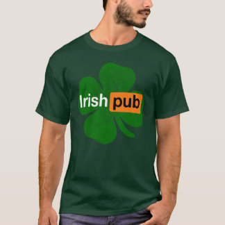 Camiseta Rua irlandesa Pub Green Shamrock Irlanda. Dia de P
