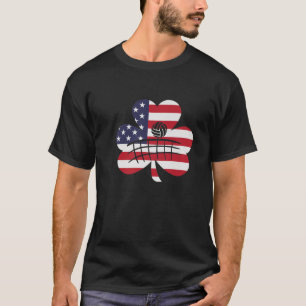 Camiseta Rua Irlandesa Shamrock American Flag Voleibol