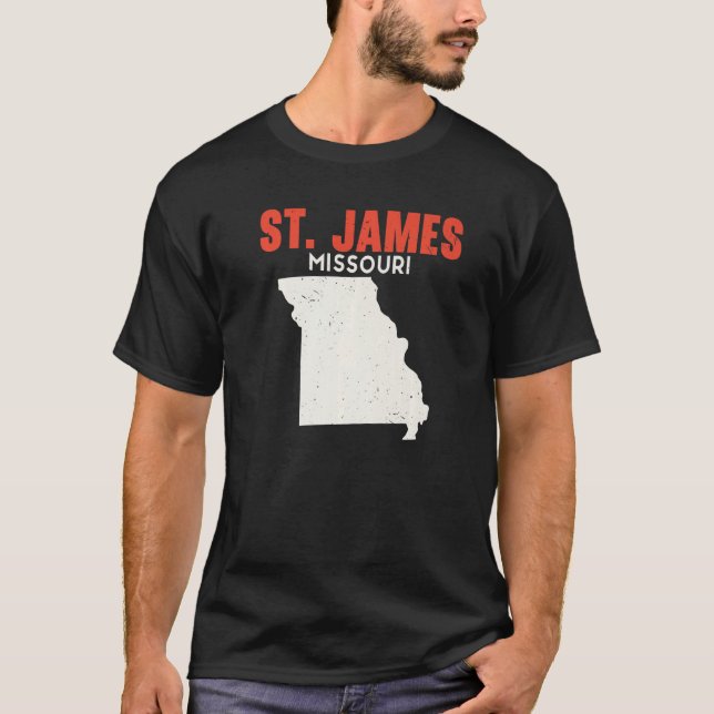 Camiseta Rua James e Fenton Missouri EUA State America Tra (Frente)