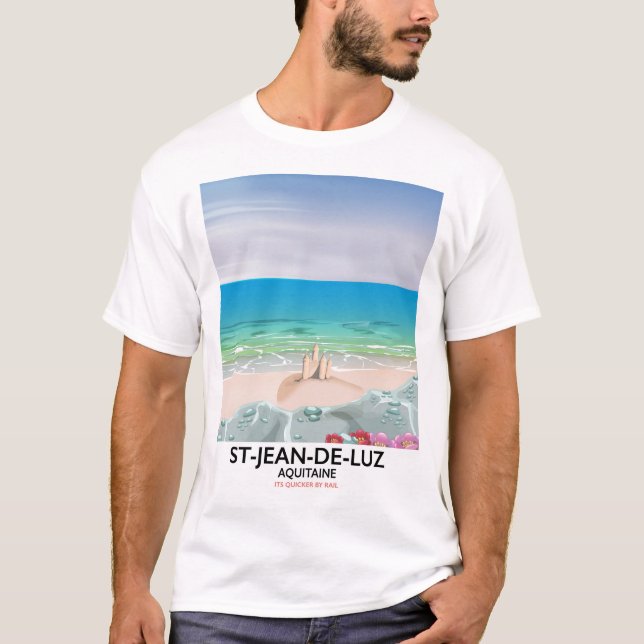 Camiseta Rua Jean-de-Luz, Poster de viagens de Aquitaine (Frente)