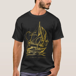 Camiseta Rua. John US Virgens Islands Navegando Náutica USV