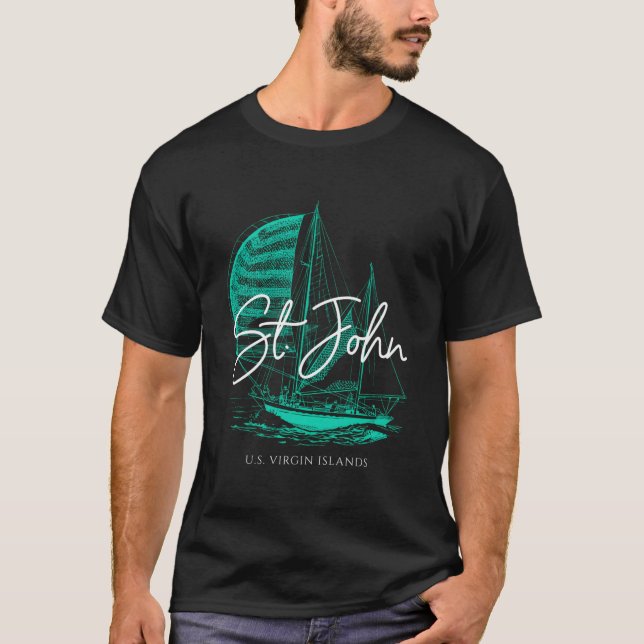 Camiseta Rua John Us Virgin Islands Sailboat (Frente)