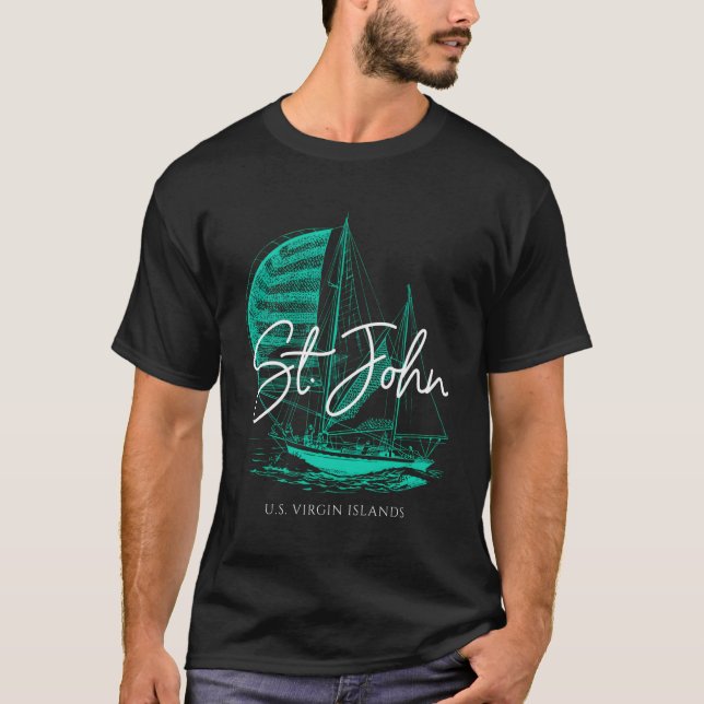 Camiseta Rua John Us Virgin Islands Sailboat (Frente)