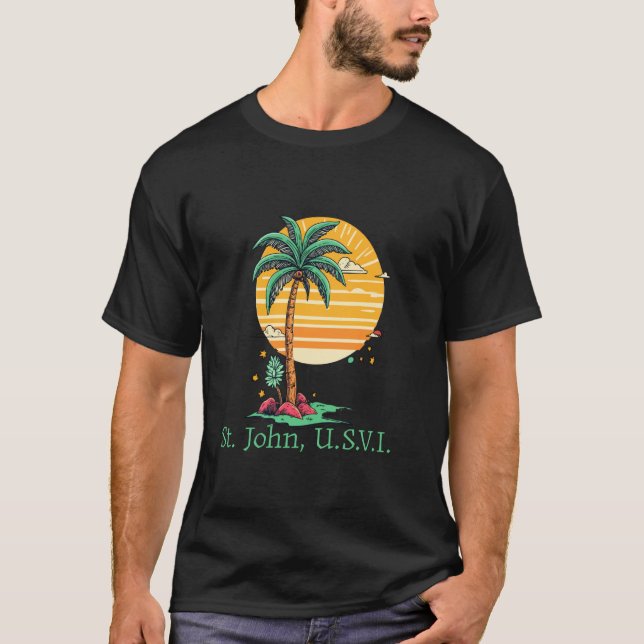 Camiseta Rua. John usvi USA Virgin Island Souvenir Vacation (Frente)