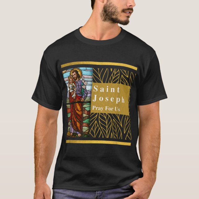 Camiseta Rua. José e Criança Jesus Santo Joseph Católico (Frente)