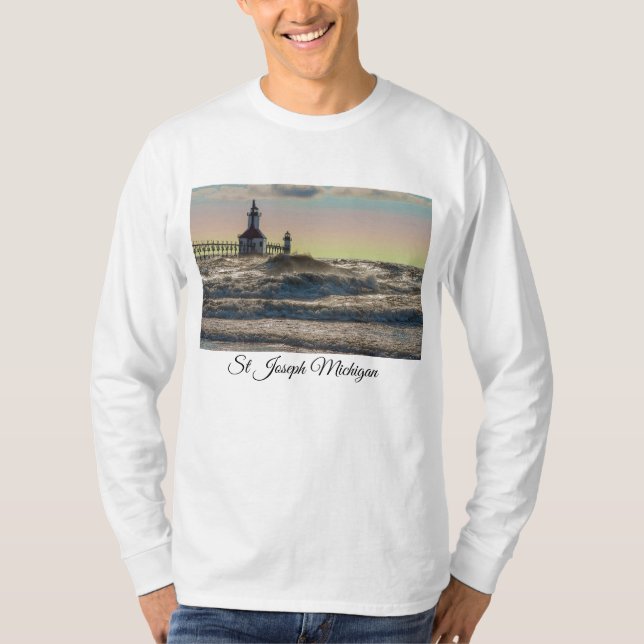 Camiseta Rua Joseph Lighthouse Painterly Long Sleeve T Shir (Frente)