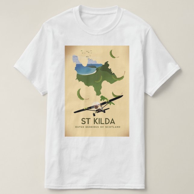 Camiseta Rua Kilda, Outer Hebrides Scotland (Frente do Design)