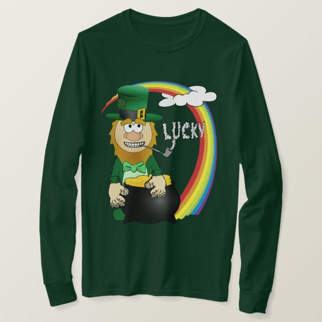 Camiseta Rua, Leprechaun do Dia de Patrick (Frente do Design)