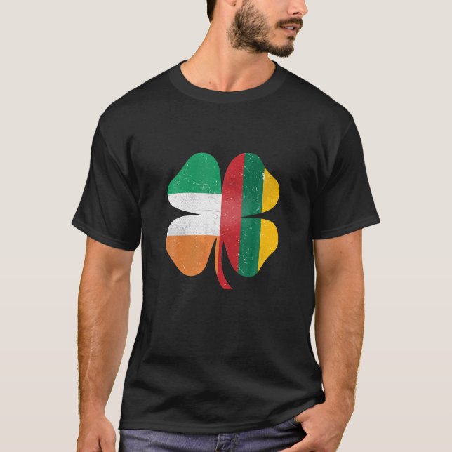 Camiseta Rua lituana Irish Shamrock Lituânia Irlanda Pa. (Frente)