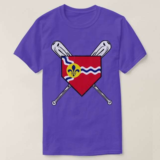 Camiseta Rua Louis Flag Placa Casa Baseball (Frente do Design)