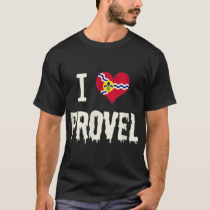 Camiseta Rua Louis Flag Provel Cheese Design I Heart Provel