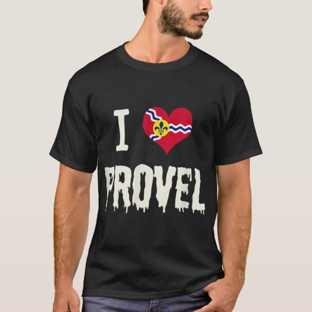 Camiseta Rua Louis Flag Provel Cheese Design I Heart Provel (Frente)