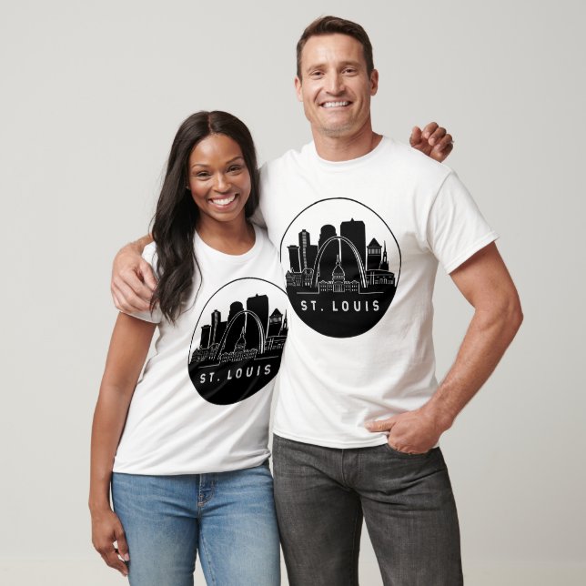 Camiseta Rua Louis Missouri Skyline (Unissex)