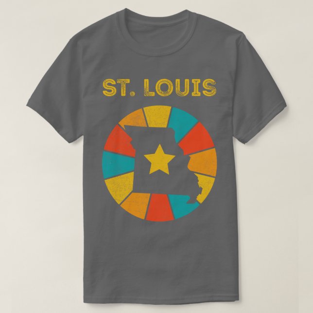 Camiseta Rua Louis Missouri Vintage angustiou Souvenir (Frente do Design)