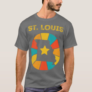 Camiseta Rua Louis Missouri Vintage angustiou Souvenir