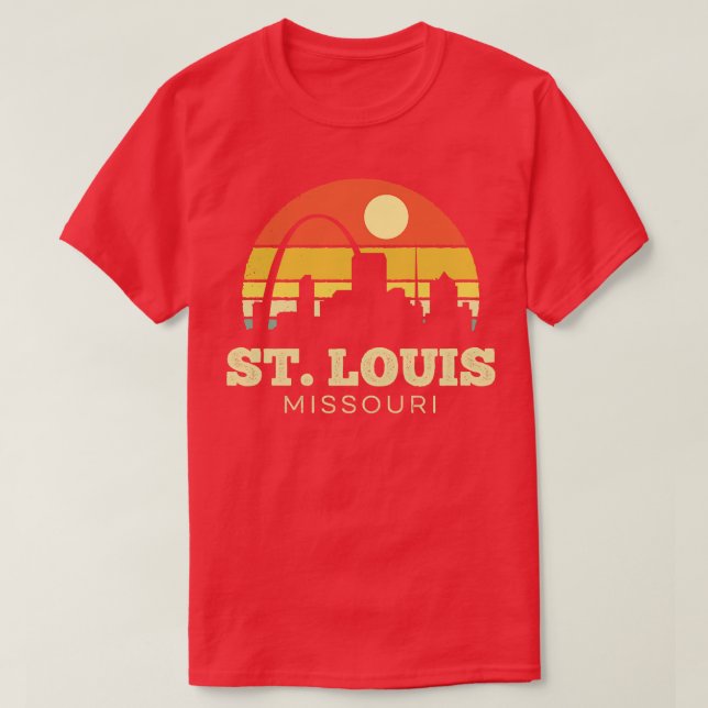 Camiseta Rua Louis Missouri Vintage Sunset (Frente do Design)