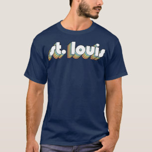 Camiseta Rua Louis Retro Rainbow Tipografia Estilo Desvanec
