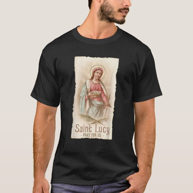Camiseta Rua Lucy Eyes Crown Rua Lucia Mulheres Católicas R (Frente)