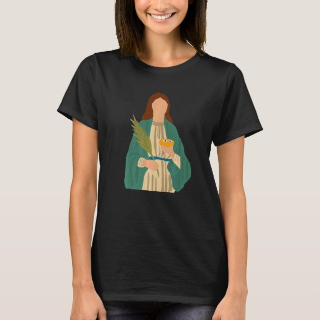 Camiseta Rua Lucy Rua Lucia Patron Of Eyes And Blinds Catól (Frente)