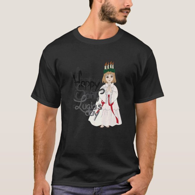 Camiseta Rua Lucy Rua Lucia Patron Of Eyes And Blinds Catól (Frente)