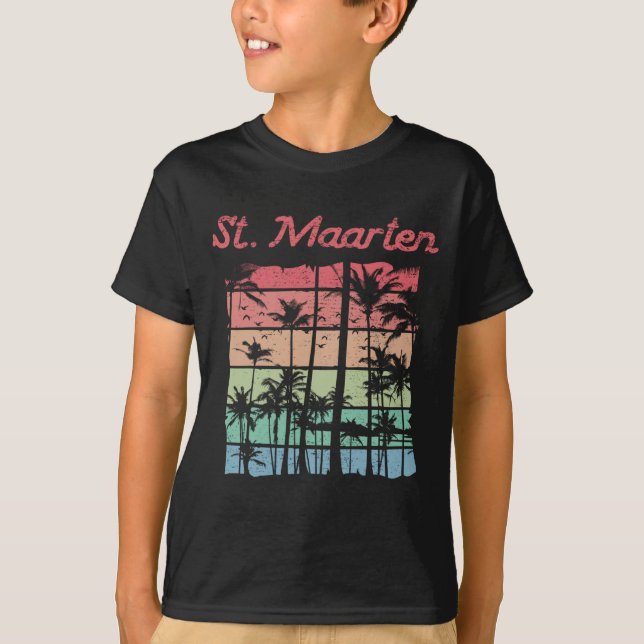 Camiseta Rua Maarten Rainbow Colors Sint Martin (Frente)