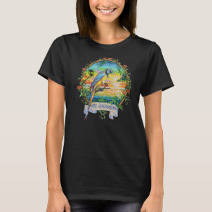 Camiseta Rua Maarten West Indies Vintage Tropical Parrot Va