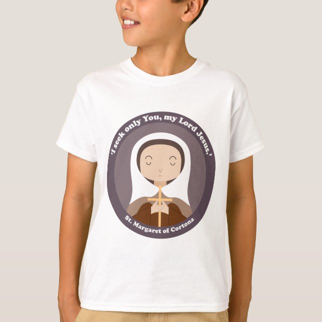 Camiseta Rua. Margaret de Cortona (Frente)