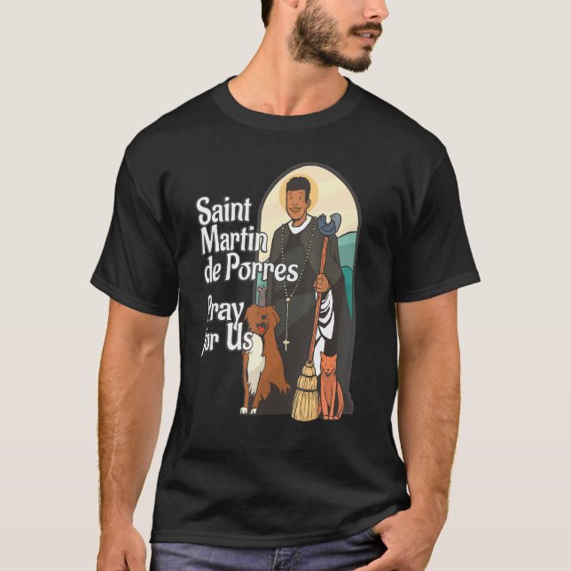 Camiseta Rua Martin De Porres African American Black Santos (Frente)
