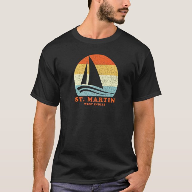 Camiseta Rua Martin West Indies Vintage Sailboat Vac (Frente)