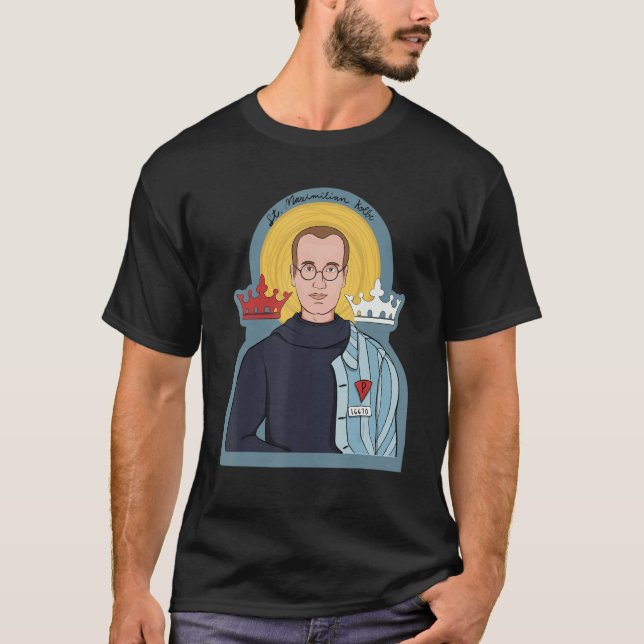 Camiseta Rua Maximilian Kolbe Dois Crowan Santo Católico Po (Frente)