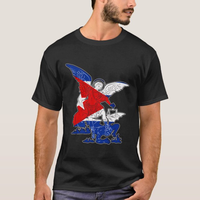 Camiseta Rua Michael O Defensor Arcanjo De Cuba (Frente)