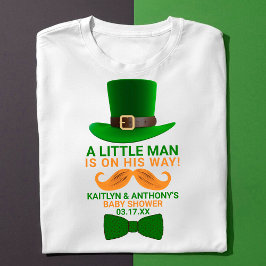 Camiseta Rua moderna Leprechaun, Chá de fraldas do Dia de P