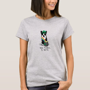 Camiseta Rua. O dia de Patrick, Boston Terrier (preto), Cac