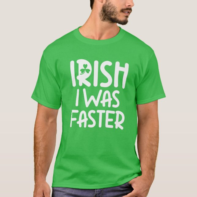 Camiseta Rua. O dia de Patrick Engraçado Irlandês Runner Sh (Frente)