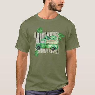 Camiseta Rua. O dia de Patrick, o irlandês Clovers Vintage