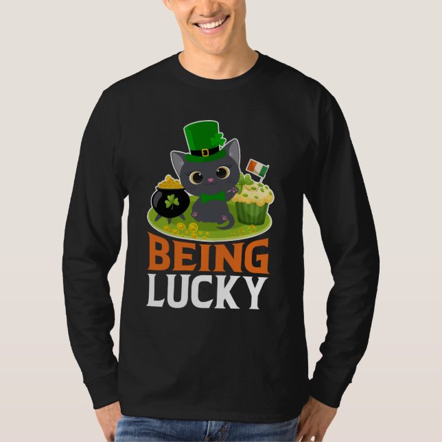 Camiseta Rua, o dia de Patrick sendo sortudo (Frente)