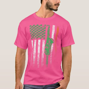 Camiseta Rua. O Músico Do Horno Saxofone Dia De Patrick, Ja