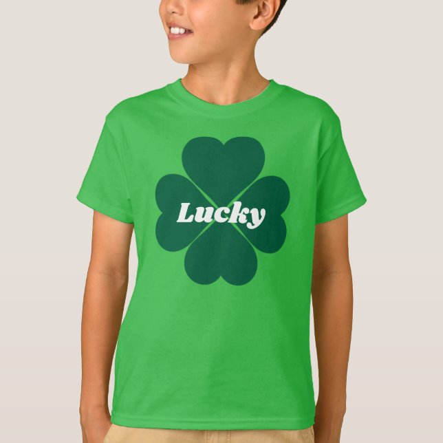 Camiseta Rua, o Shamrocks de Patty | trevo verde (Frente)